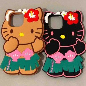 Hello Kitty Bikini Hawaii Iphone 11acessories cases brown/ black